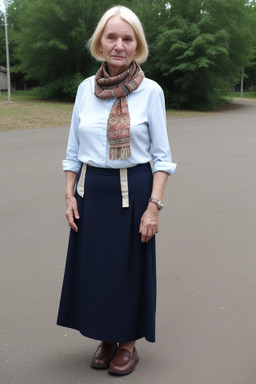 Estonian elderly female with  blonde hair