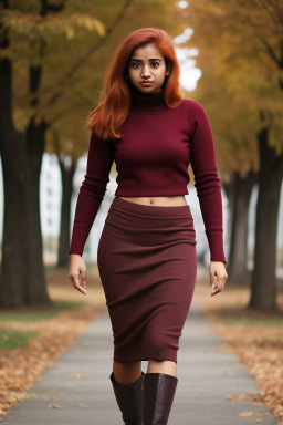 Sri lankan young adult female with  ginger hair