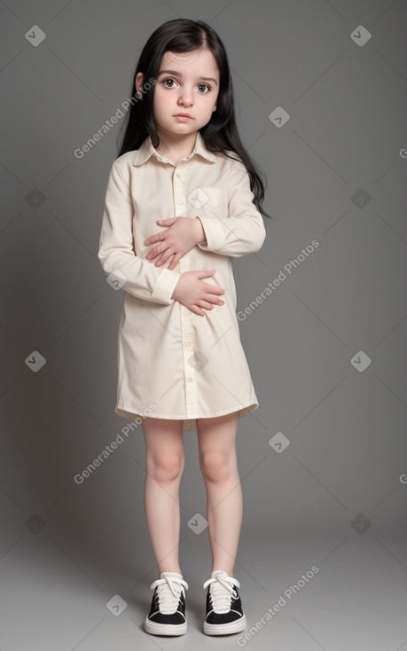 Macedonian infant girl with  black hair