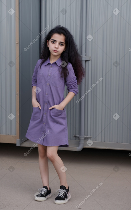 Jordanian child female with  black hair