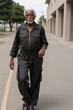 African american elderly male with  black hair