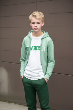 Irish teenager male with  blonde hair