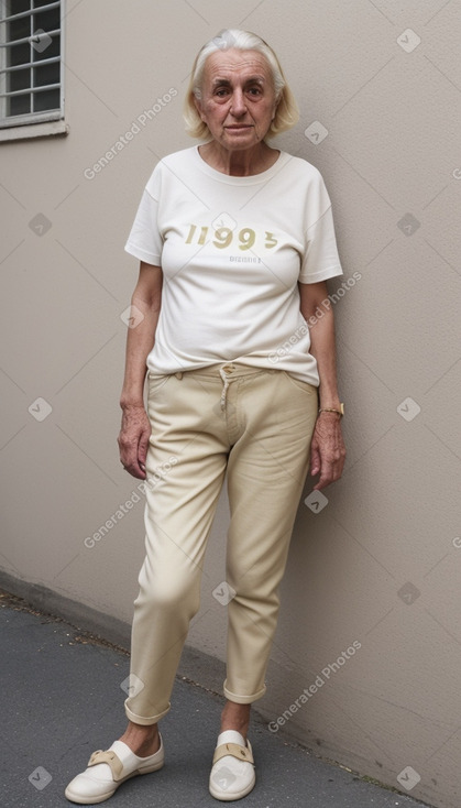 Elderly non-binary with  blonde hair