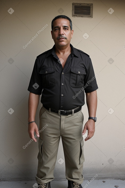 Cuban middle-aged male with  black hair