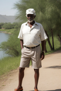 Sudanese 45 years male with  white hair