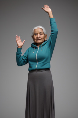 Nepalese elderly female with  gray hair