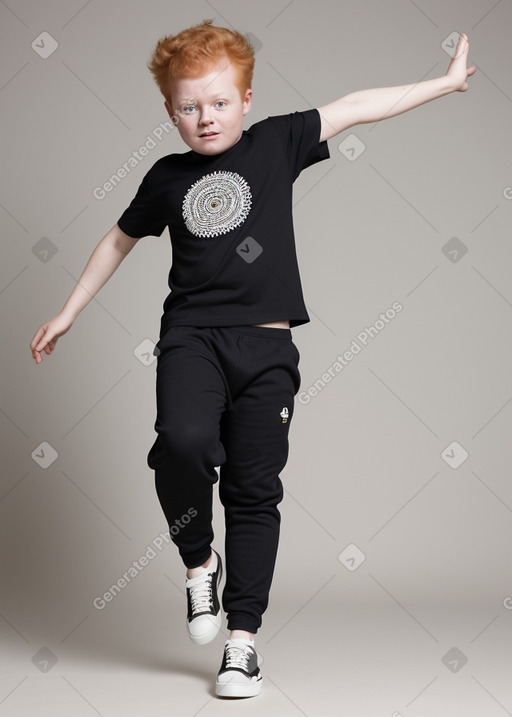 Senegalese child boy with  ginger hair