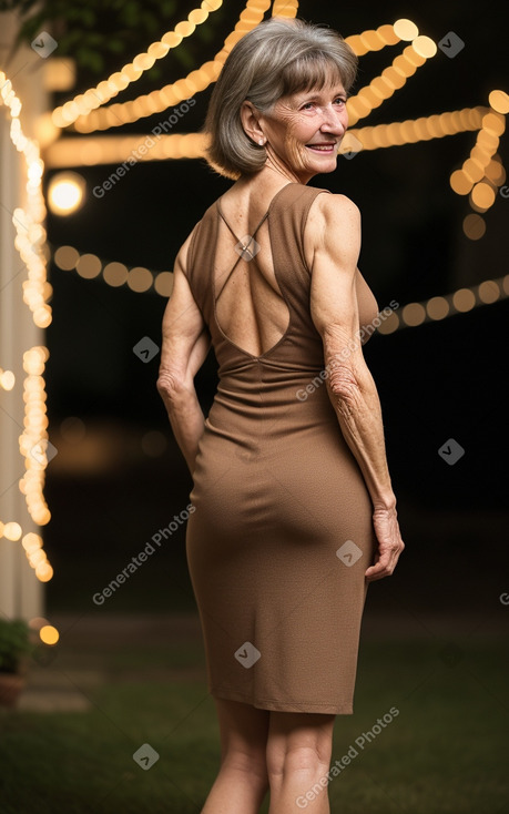 Caucasian elderly female with  brown hair