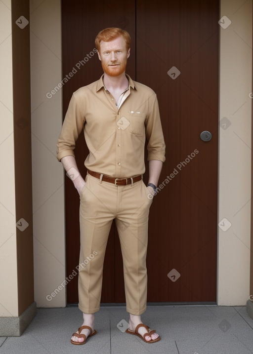 Adult male with  ginger hair