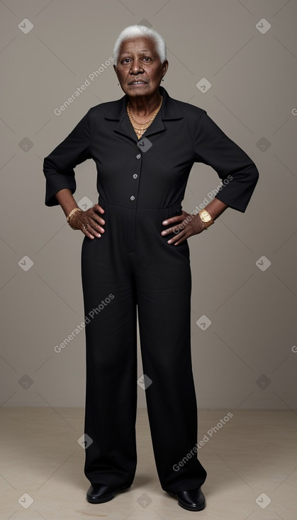 African american elderly male with  black hair
