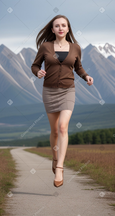 Belarusian adult female with  brown hair