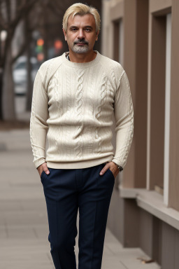 Bulgarian middle-aged male with  blonde hair