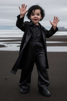 Icelandic infant boy with  black hair