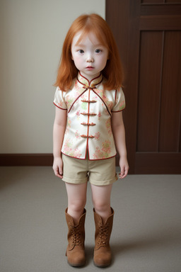 Chinese child female with  ginger hair