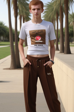 Emirati teenager boy with  ginger hair