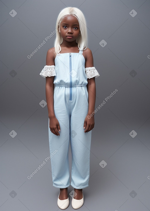 Child girl with  white hair