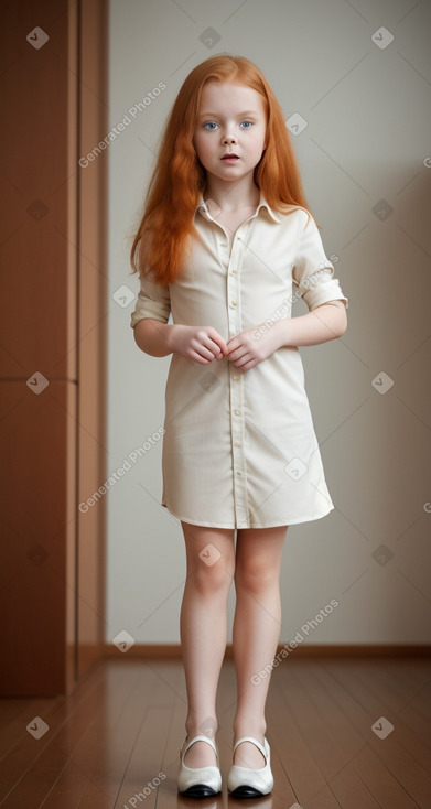 Finnish child girl with  ginger hair