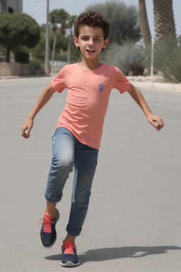 Israeli child boy with  gray hair