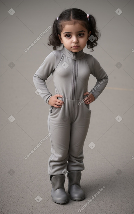 Arab infant girl with  gray hair