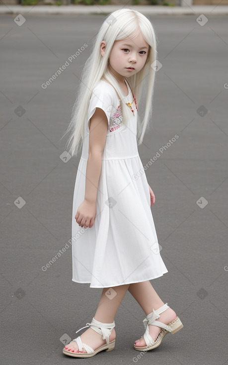 Japanese child female with  white hair