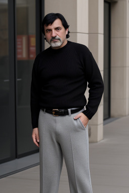 Macedonian middle-aged male with  black hair