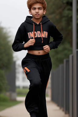 Indian teenager boy with  ginger hair