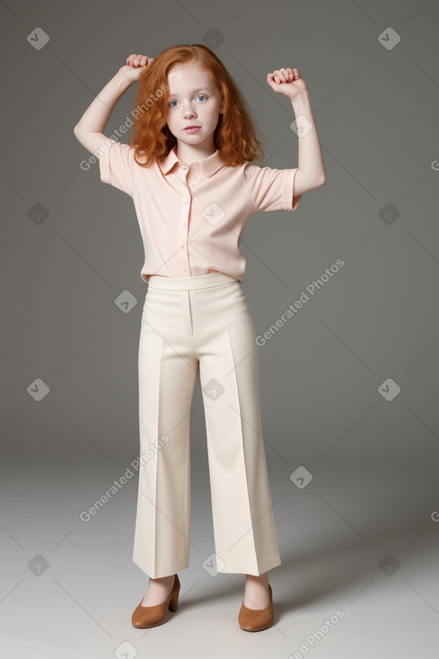 Caucasian child female with  ginger hair