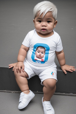 Filipino infant boy with  white hair