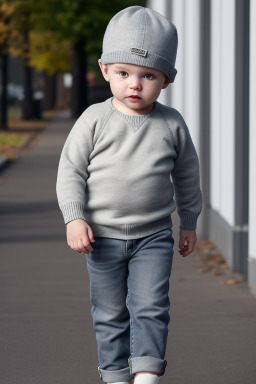 Finnish infant boy with  gray hair