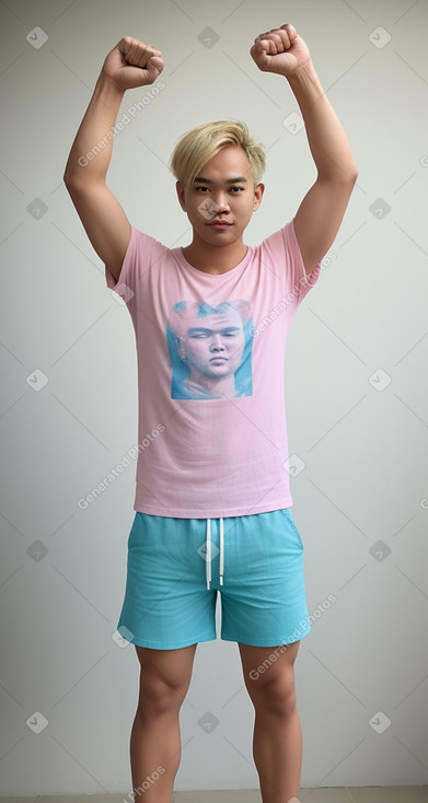 Thai adult male with  blonde hair