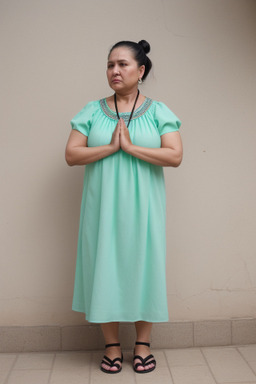 Uzbek middle-aged female with  black hair