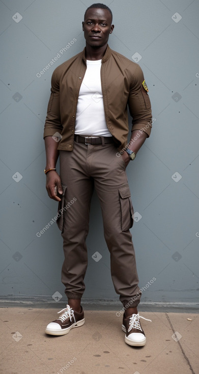 Ghanaian 45 years male with  brown hair