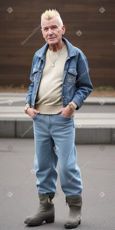 French elderly male with  blonde hair