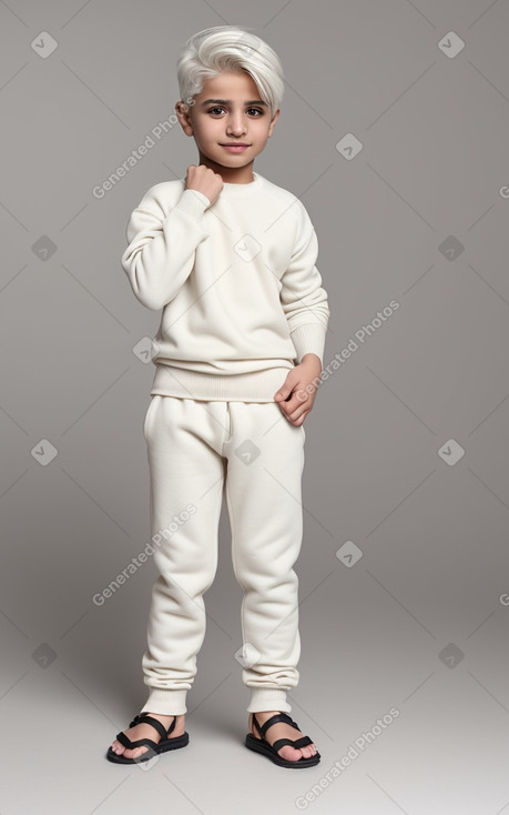 Jordanian infant boy with  white hair