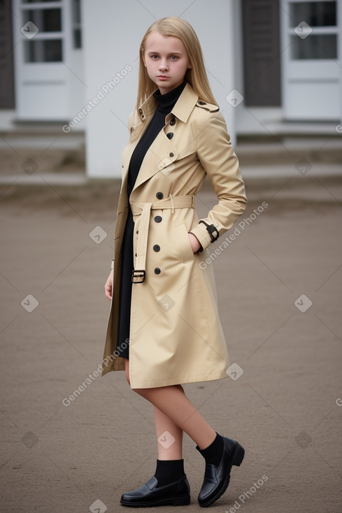 Estonian teenager girl with  blonde hair