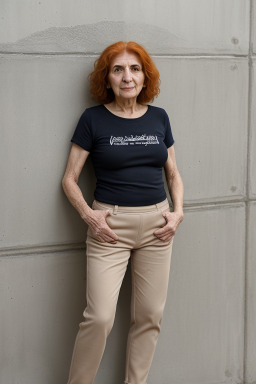 Lebanese elderly female with  ginger hair