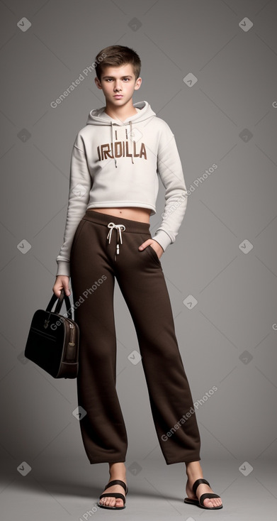 Croatian teenager boy with  brown hair