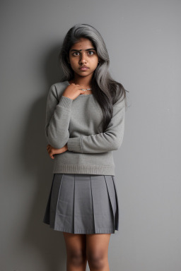 Sri lankan teenager girl with  gray hair