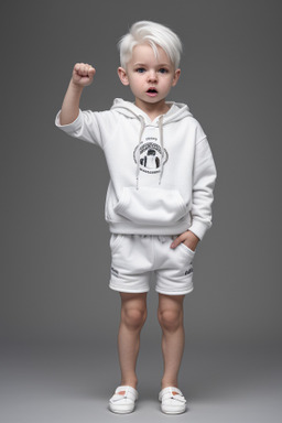 Belarusian infant boy with  white hair