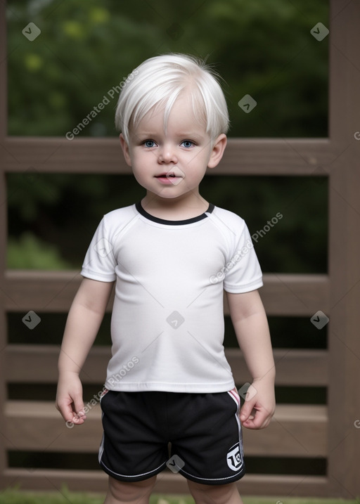 German infant boy with  white hair