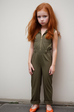 Panamanian child girl with  ginger hair