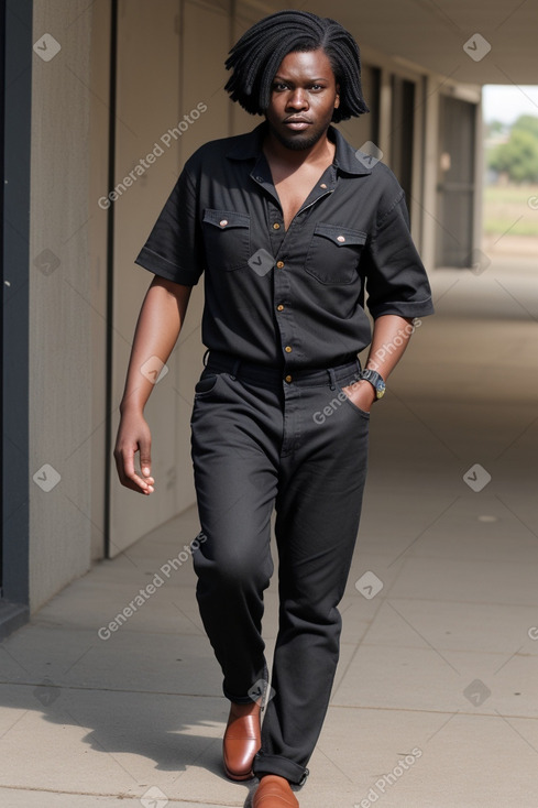 Zimbabwean adult male with  black hair