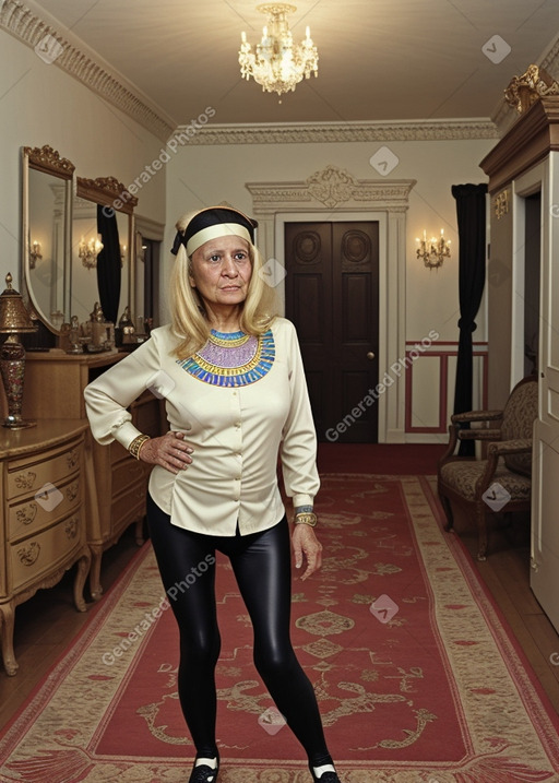 Egyptian elderly female with  blonde hair