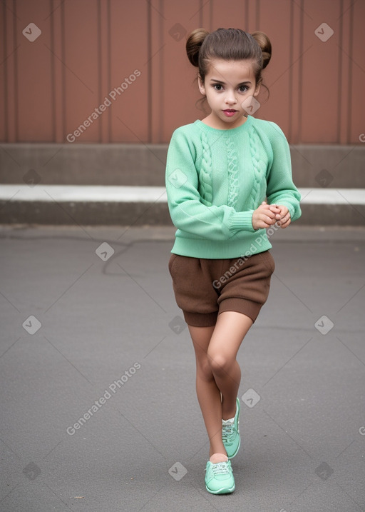 Brazilian child girl with  brown hair