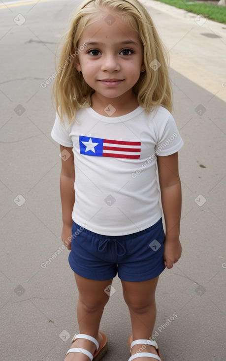 Puerto rican child girl with  blonde hair