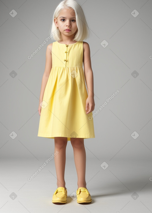 Hispanic child female with  white hair