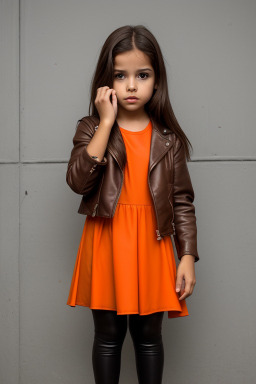 Venezuelan child girl with  brown hair