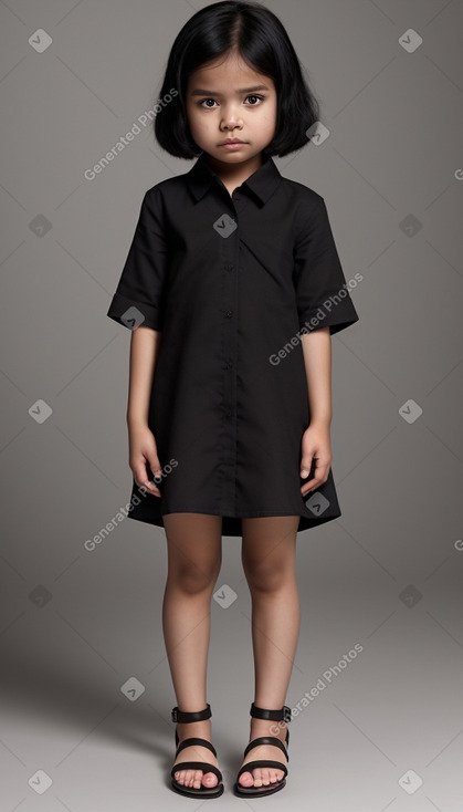 Malaysian child female with  black hair