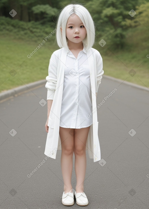 Child female with  white hair