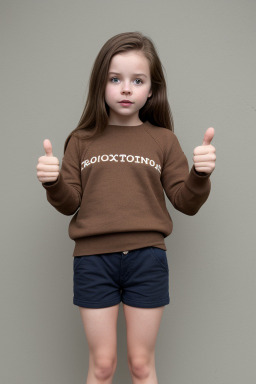 British child girl with  brown hair